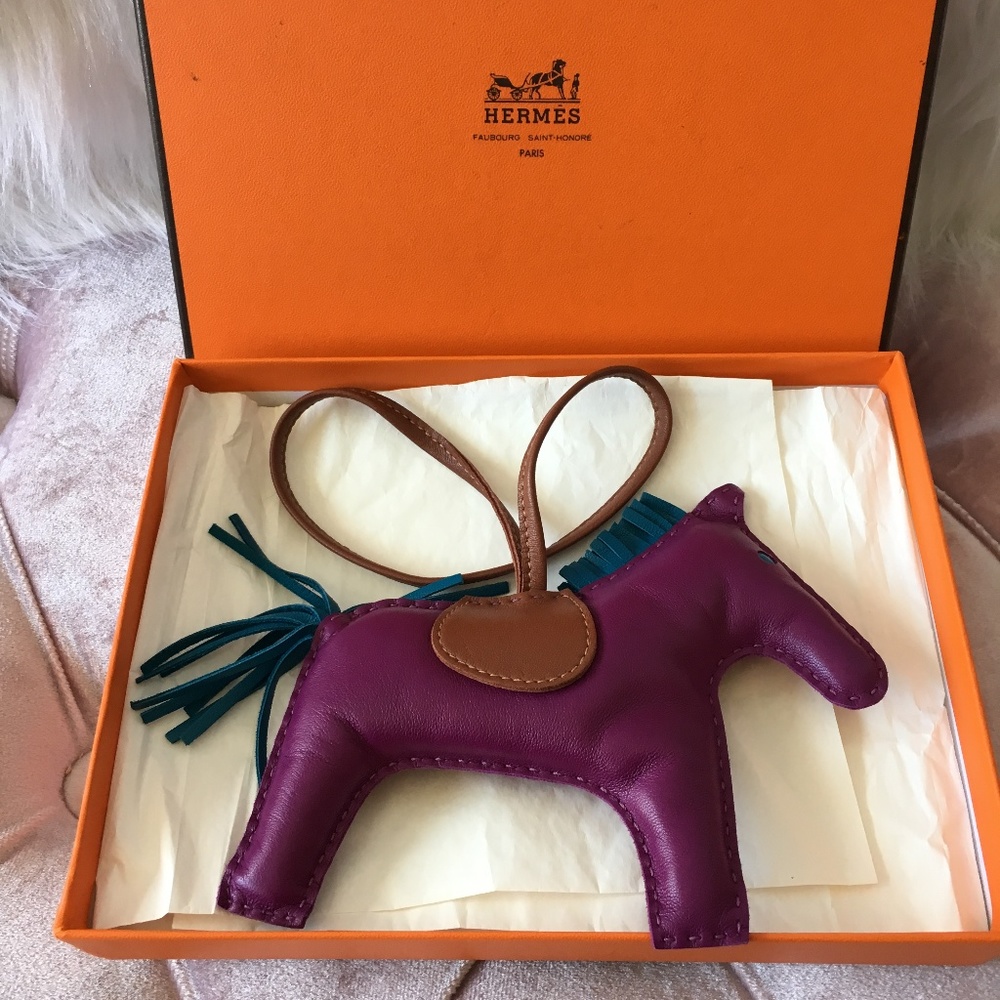 SOLD!! HERMES Purple Rodeo Bag Charm